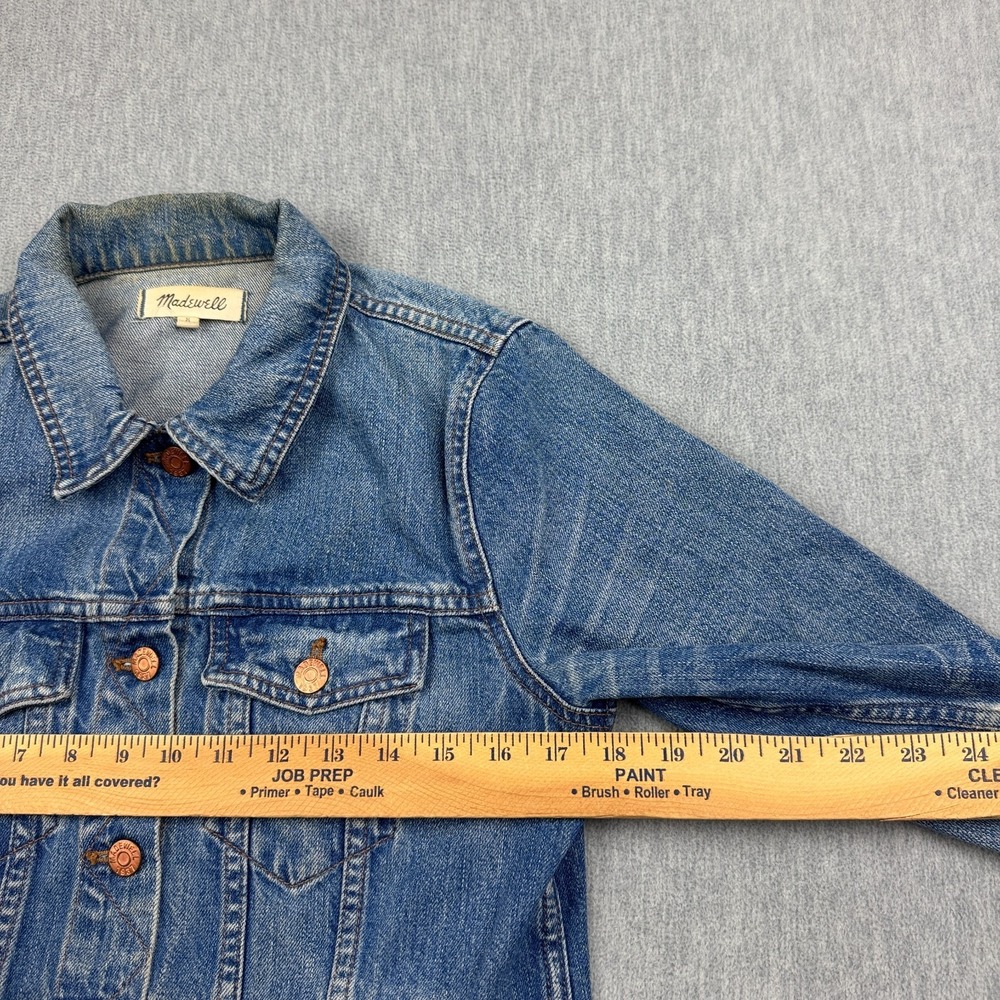 Madewell Denim Trucker Jacket Womens Medium Blue Western Workwear Jean Button Up - Picture 5 of 9